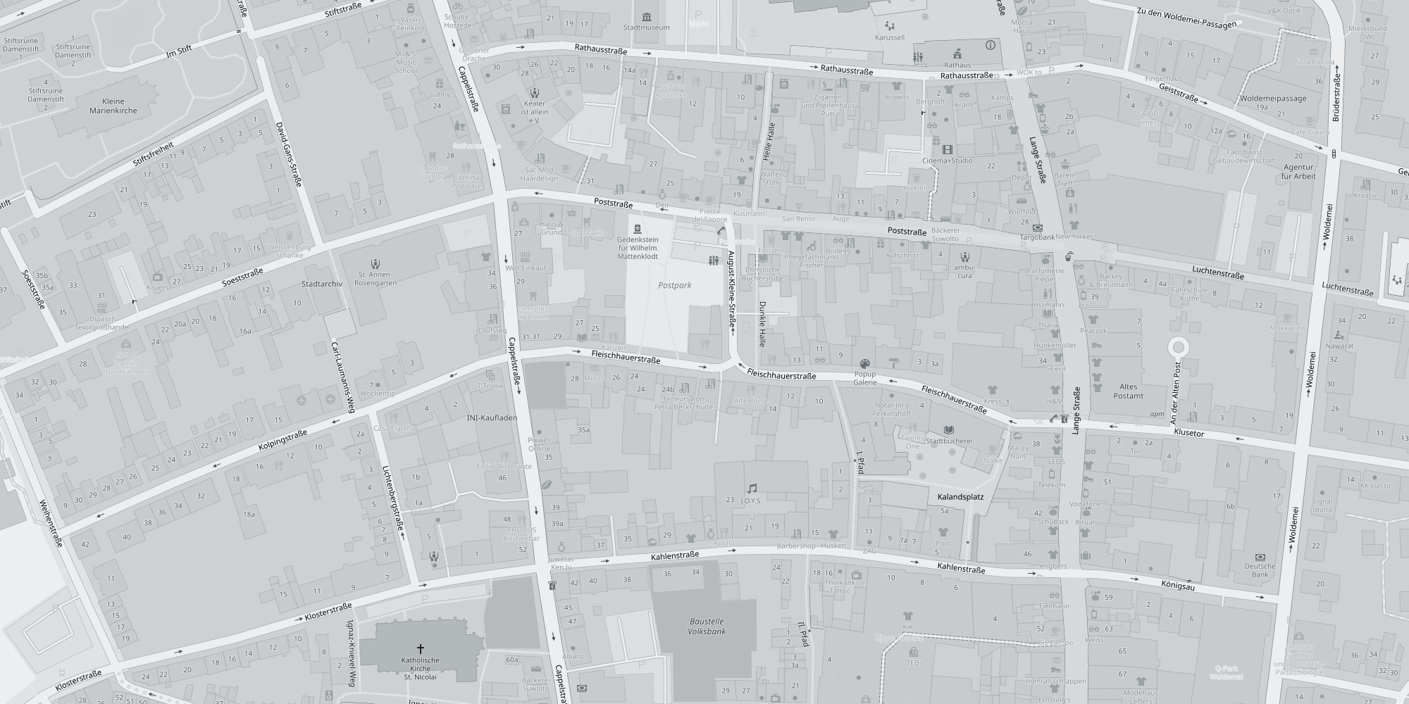 Straßenkarte Restaurant Rustica Lippstadt